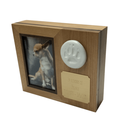 Paw Print Photo Medium Cherry Pet Urn